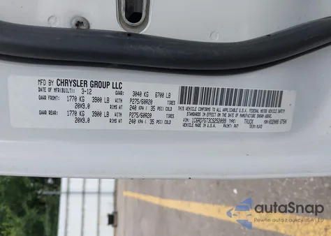 2012 Ram 1500 Slt z USA, uszkodzony, nr VIN 1C6RD7GT3CS252099